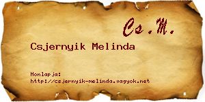 Csjernyik Melinda névjegykártya