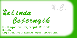 melinda csjernyik business card